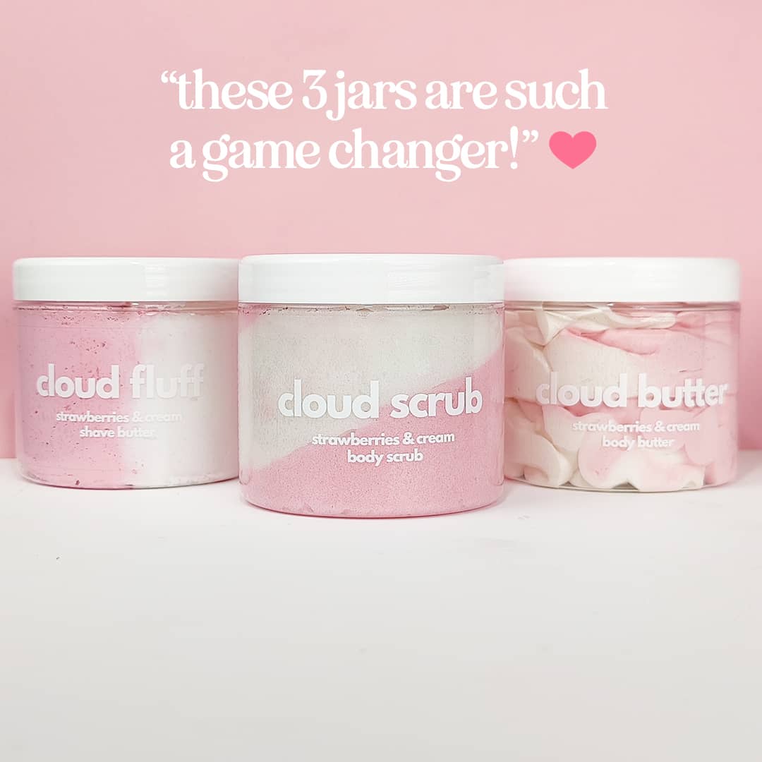 strawberries & cream shave trio